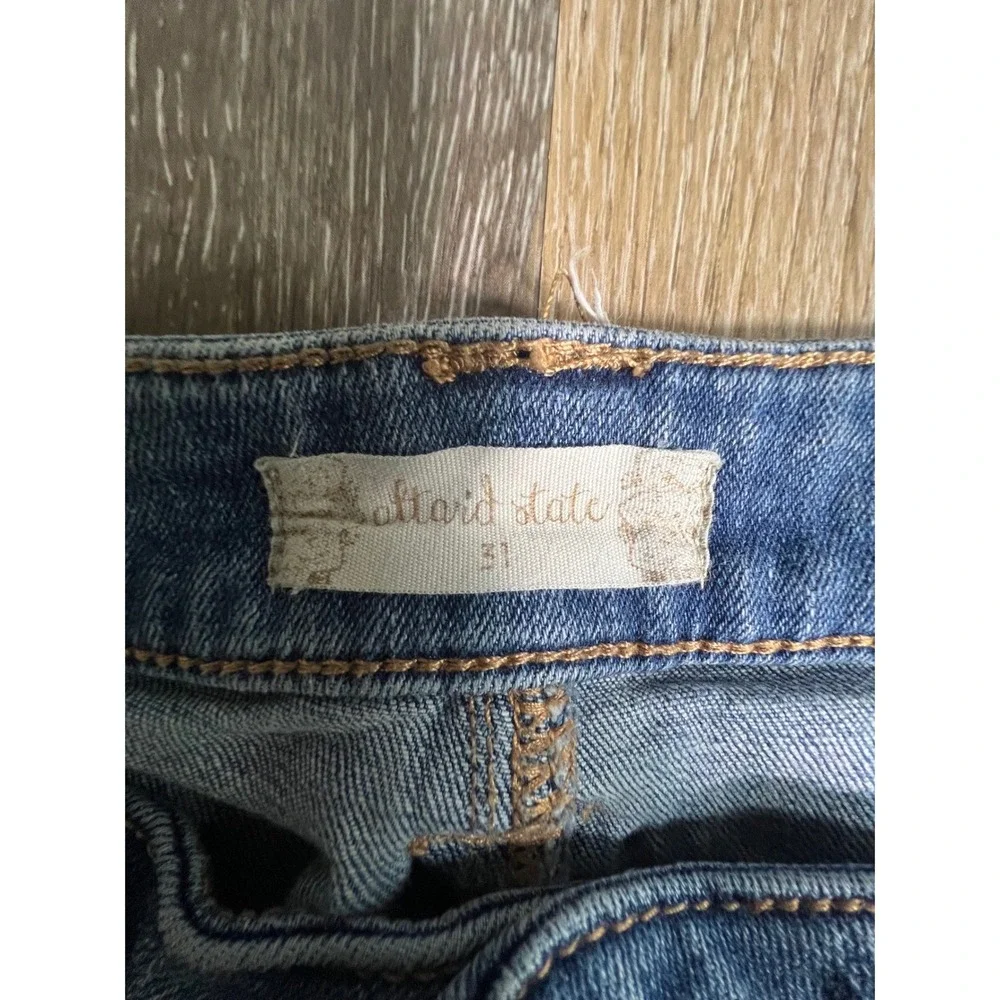 Altar'd State Cargo Jeans Womens 31 Blue Excellent Medium Wash Utility‎ Straight